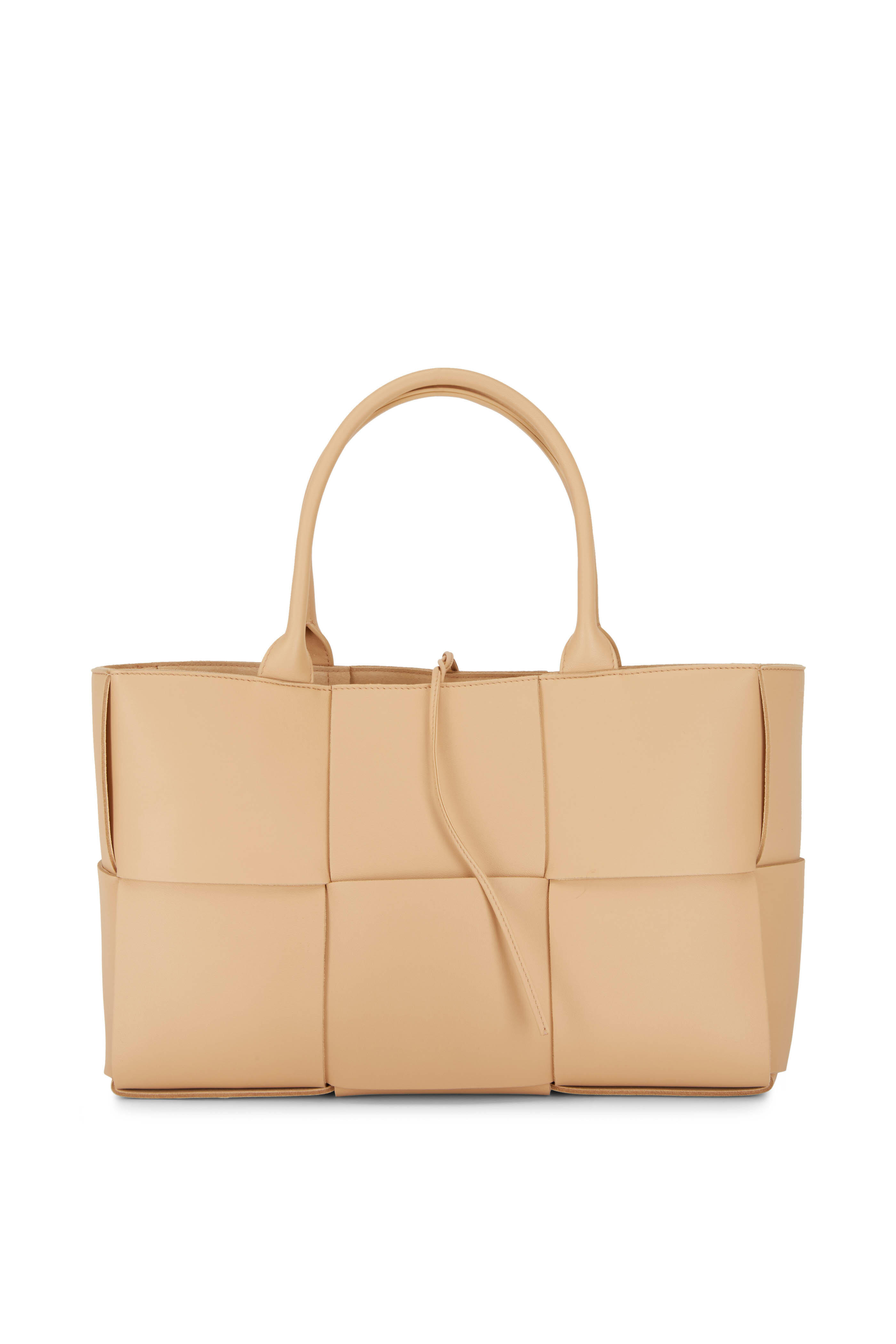 Bottega Veneta - Acro Almond Wide Woven Leather Tote