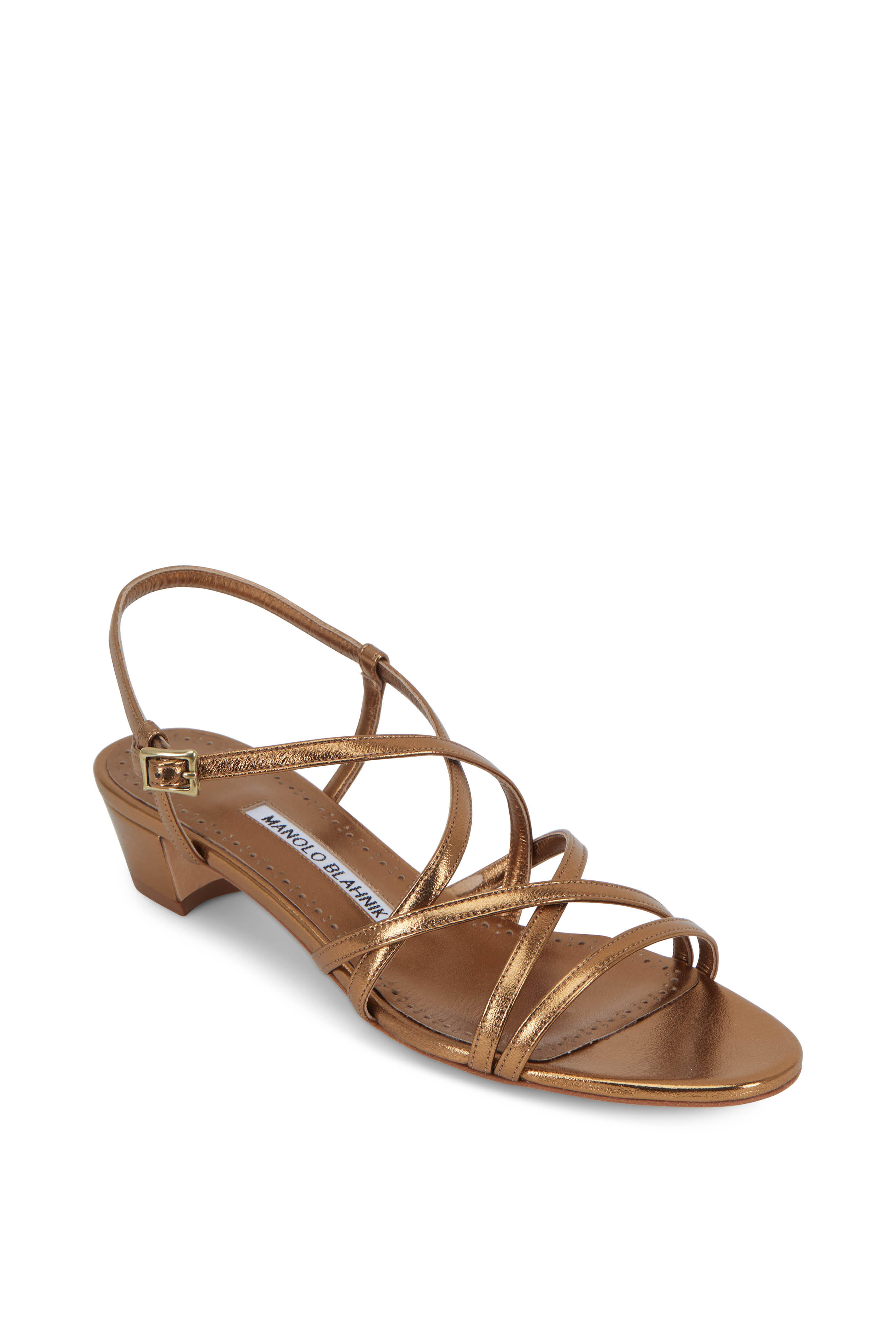 サンダル・ミュール Manolo Blahnik SANDAL (CIENZAN1242501 DCRMYOTH) LAMISAN | Black Satin Embellished Slingback Sandals | Manolo
