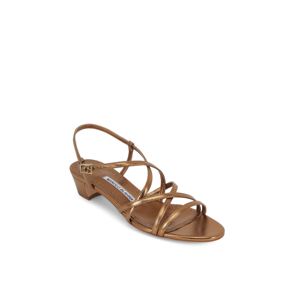 サンダル・ミュール MANOLO BLAHNIK TINGAH LASER-CUT LEATHER SANDALS Manolo Blahnik Tingah 105mm laser-cut Sandals | Black | FARFETCH