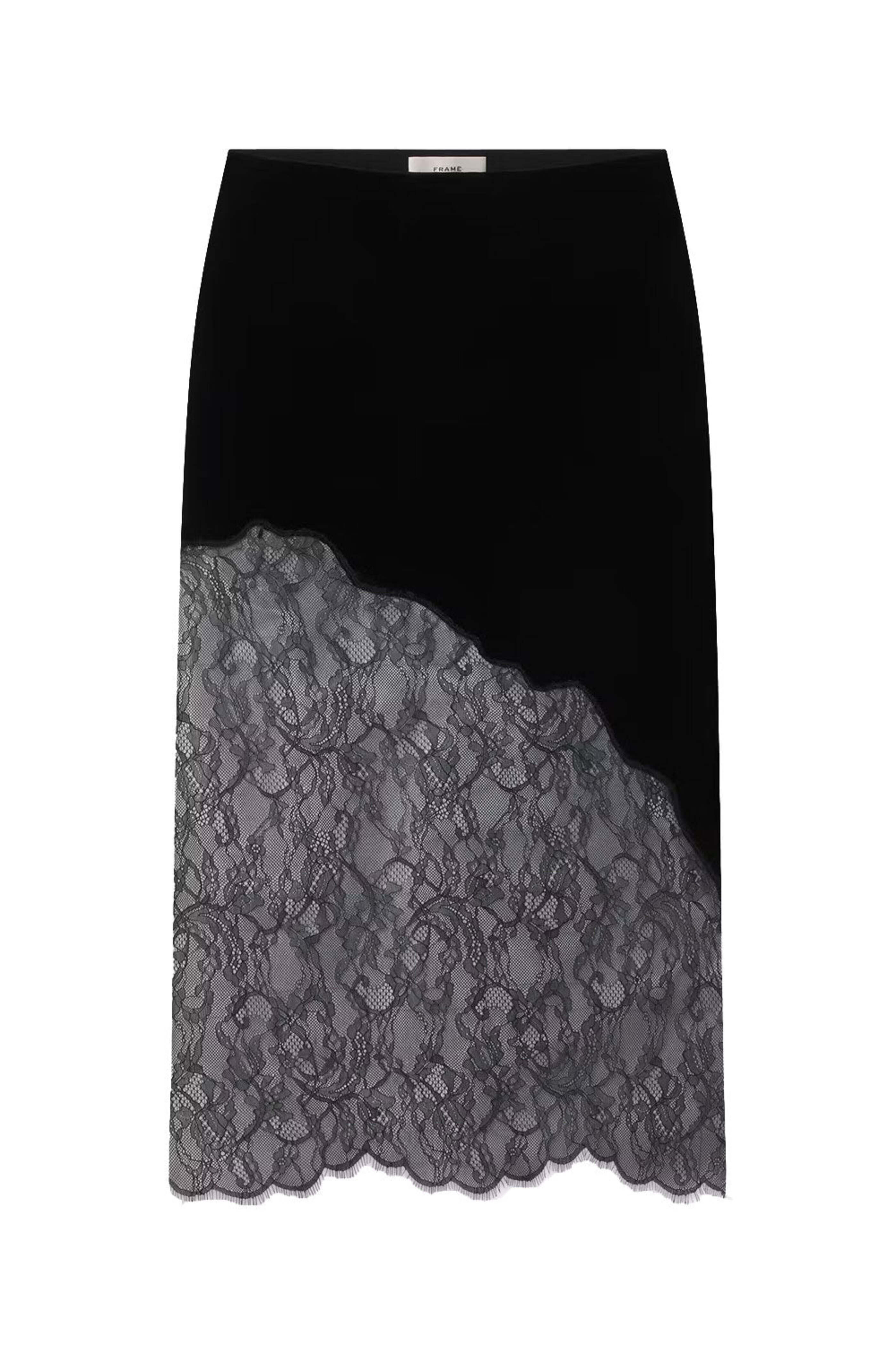 Frame - Black Velvet Lace Skirt | Mitchell Stores
