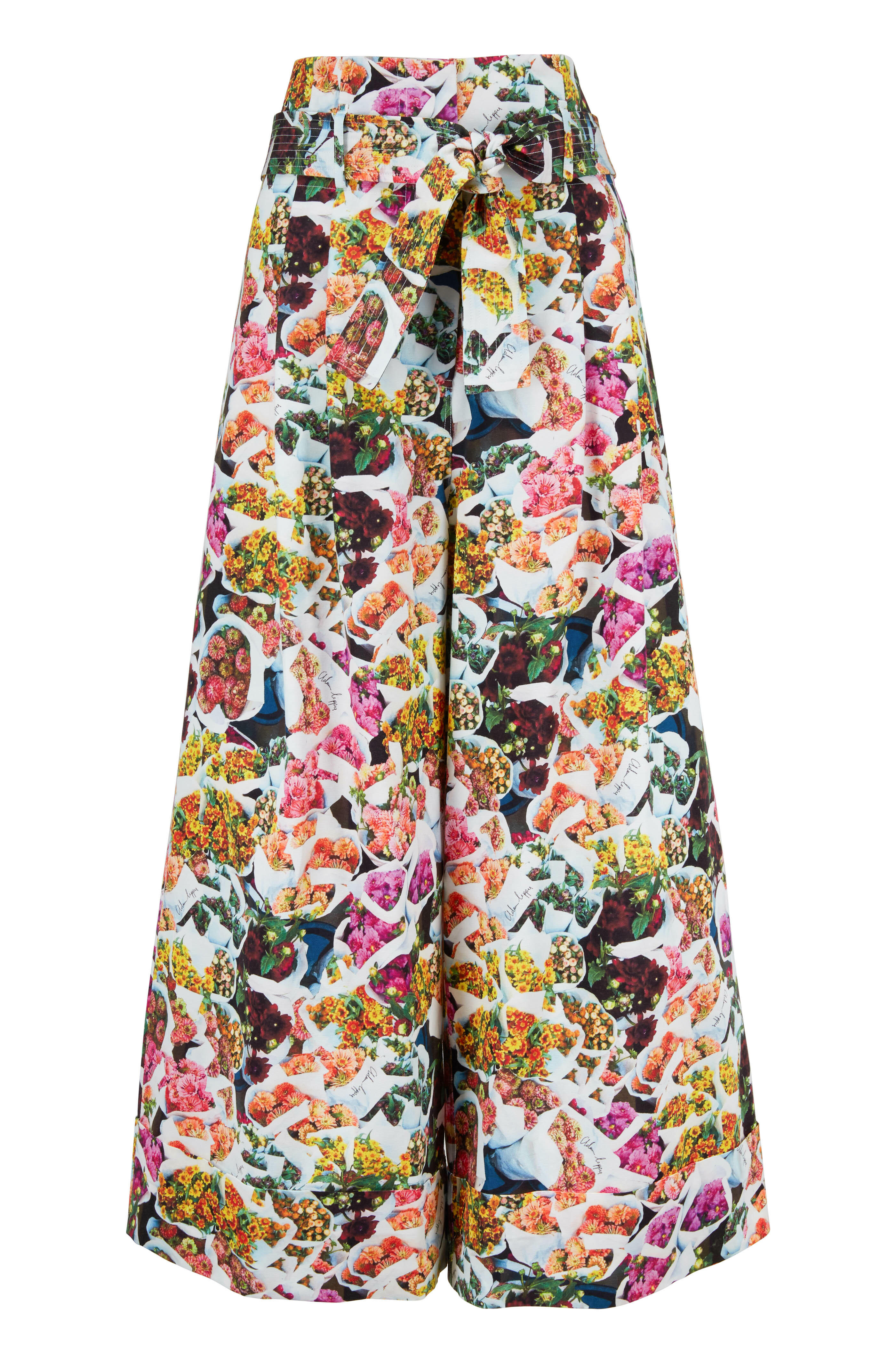 Adam Lippes - Multicolor Floral Printed Wide Leg Culotte