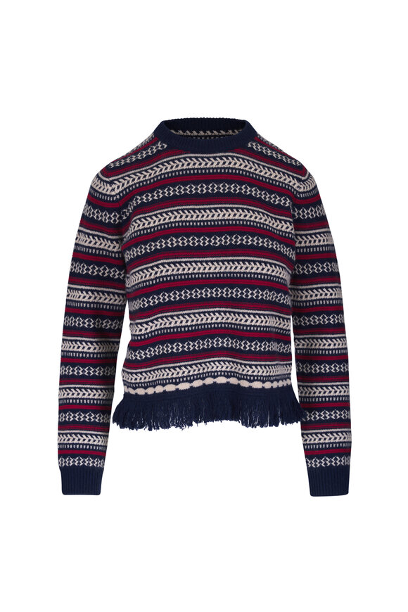 Guest in Residence Midnight Multicolor Western Stripe Sweater - view 1