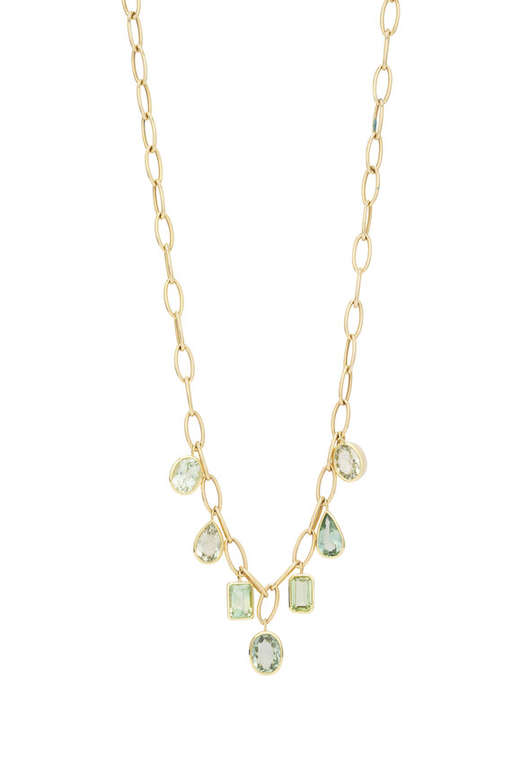 Lauren K Mixed Green Tourmaline Crown Necklace