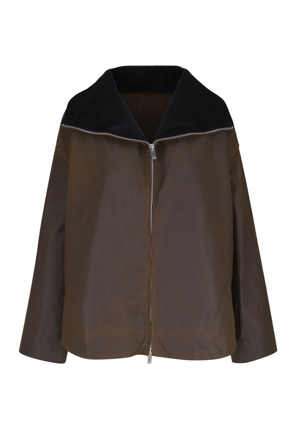 Totême Zipped Country Bark Waxed Cotton Jacket - view 1