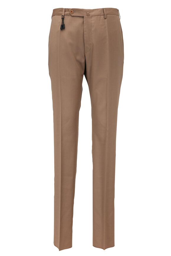 Incotex - Benson Tan Wool Classic Fit Pant 