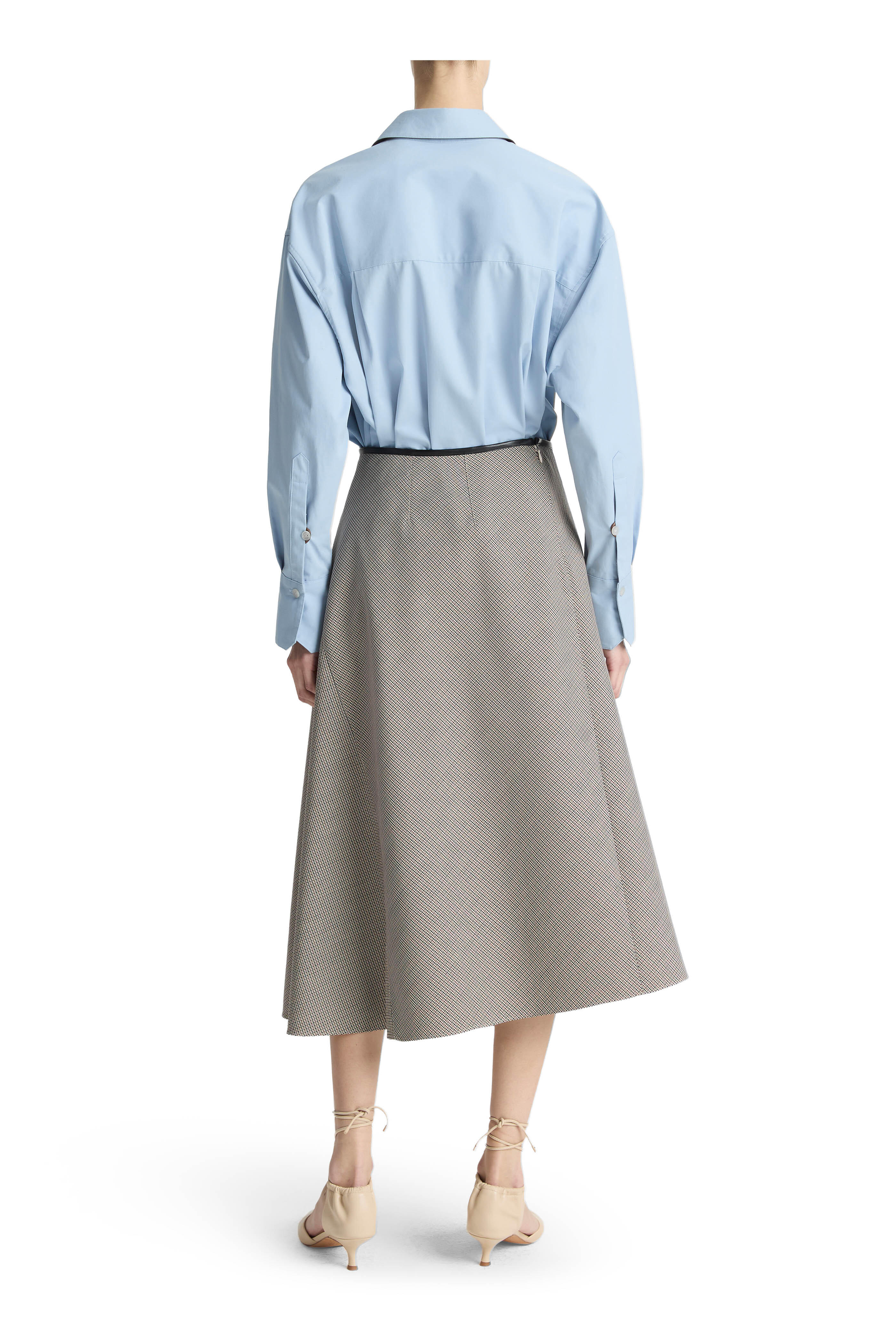 Vince - Black & Red Multi Houndstooth Skirt