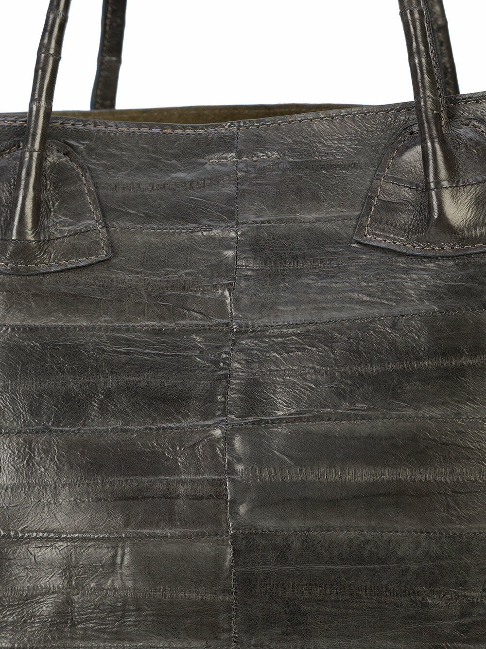 B May Bags - Anthracite Reverse Eel Large Market Tote