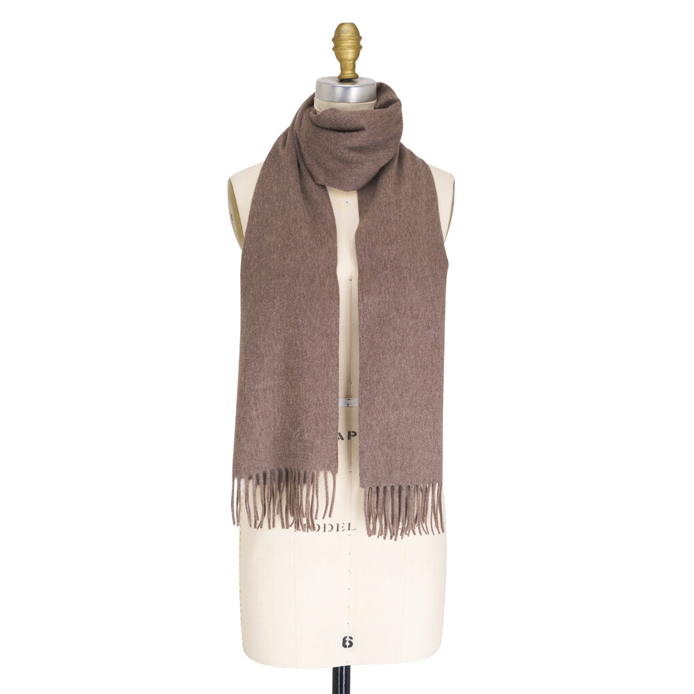 Loro Piana Sciarpa Grande Unita Taupe Scarf Mitchell Stores