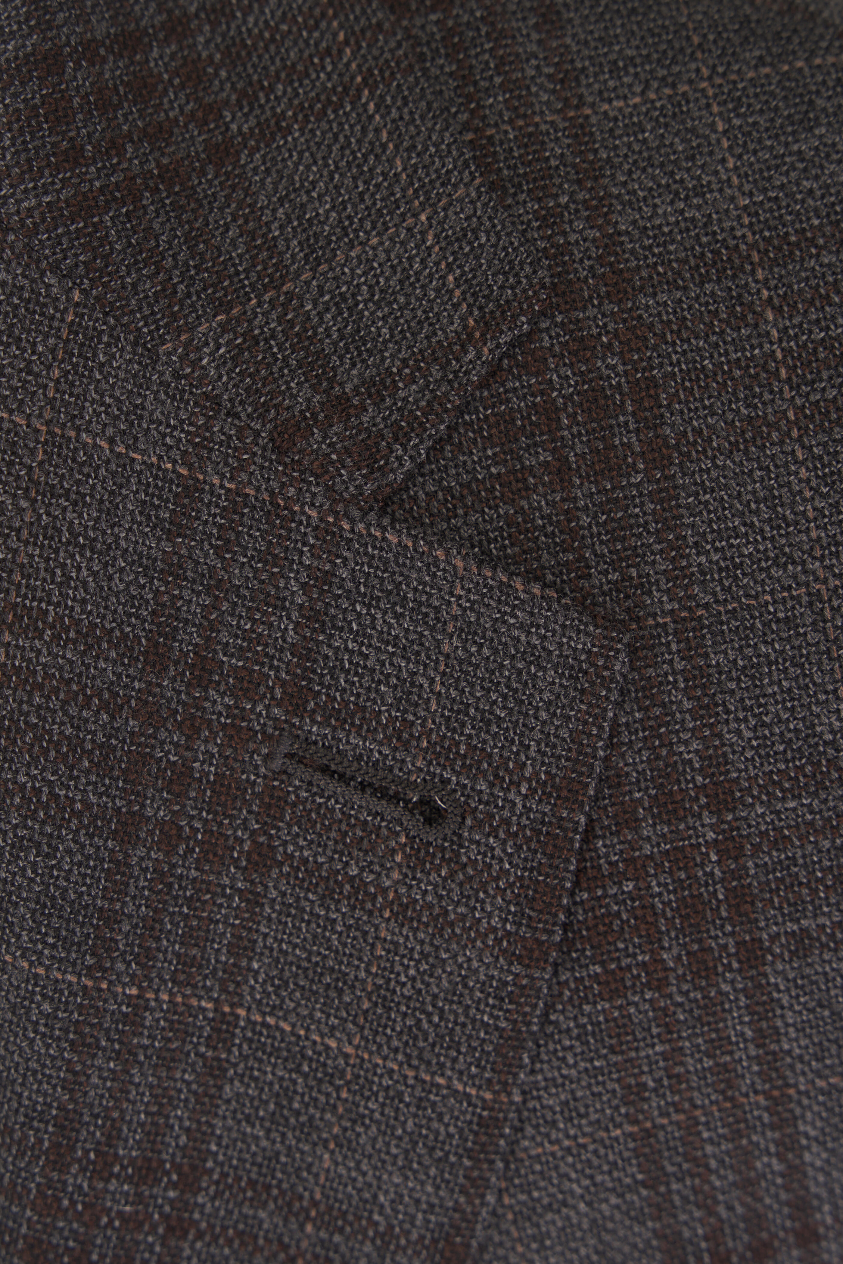 Canali - Gray & Brown Plaid Wool Sportcoat - view 5