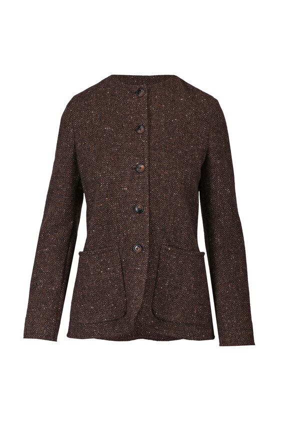 Ralph Lauren Alira Brown Donegal Tweed Jacket - view 3
