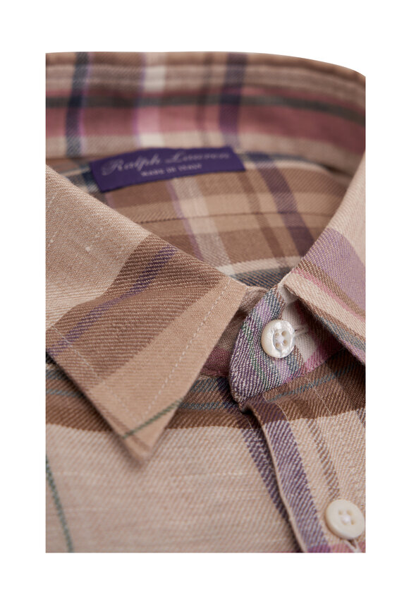 Ralph Lauren Purple Label - Cooper Truffle Plaid Sport Shirt