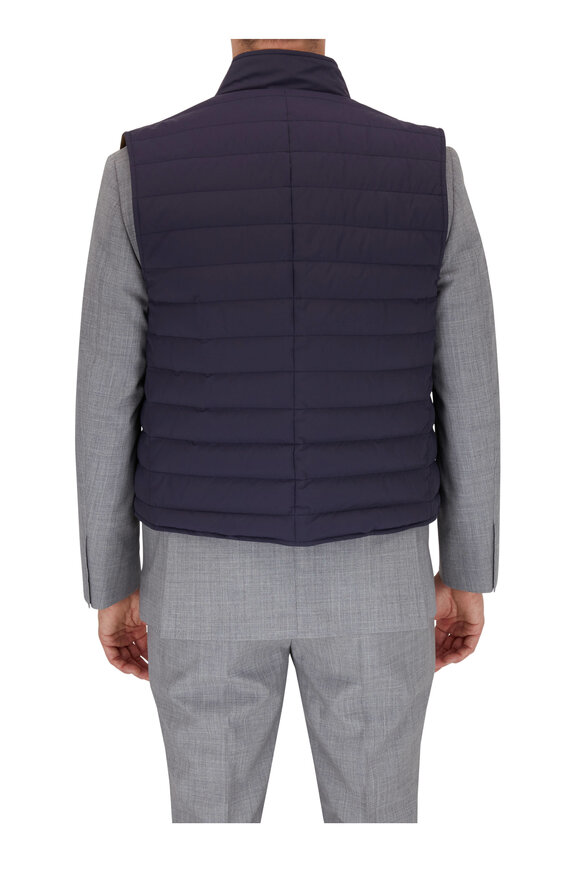 Brunello Cucinelli - Navy Blue Quilted Down Vest