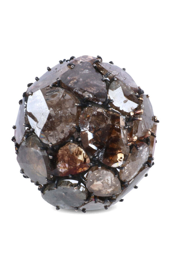 Michael Tracy Diamond Cluster Dome Salt Ring - view 1
