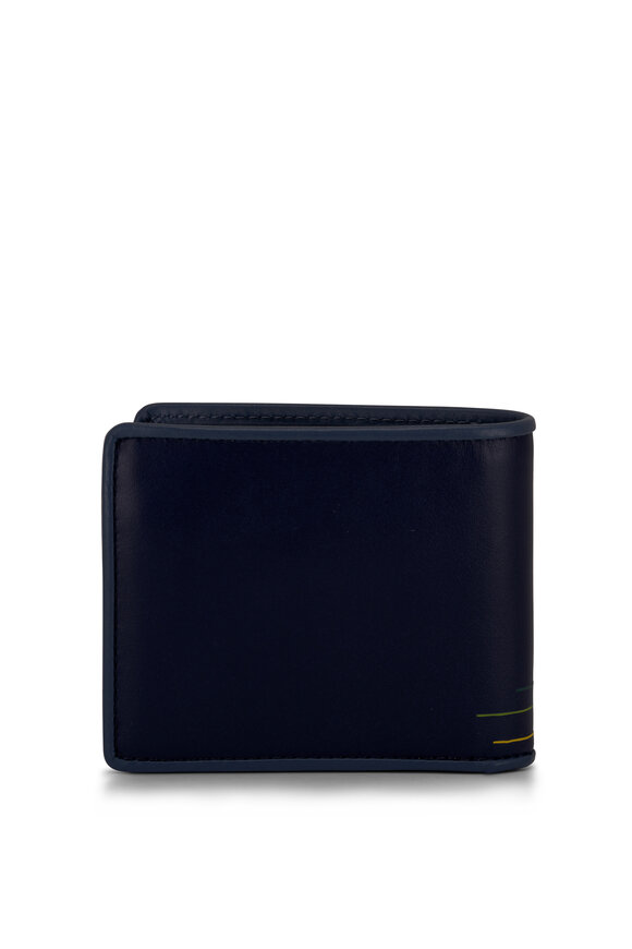 Paul Smith - Navy & Multi Striped Bifold Wallet 