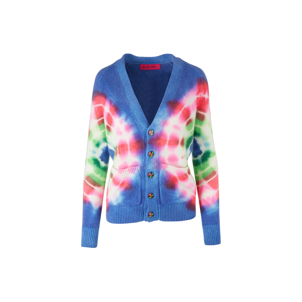 tie-dye cashmere cardi-coat