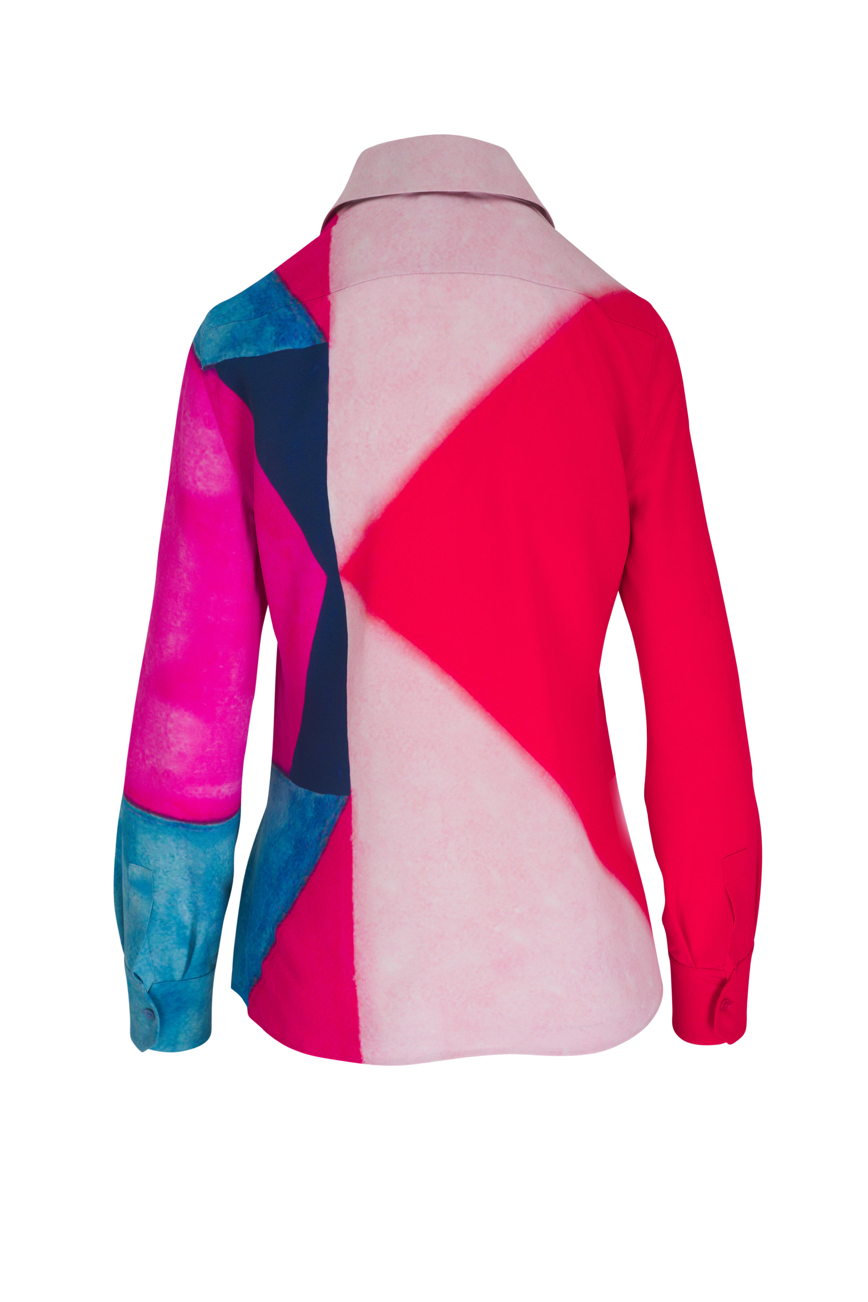 Akris - Spectra Print Silk Blouse