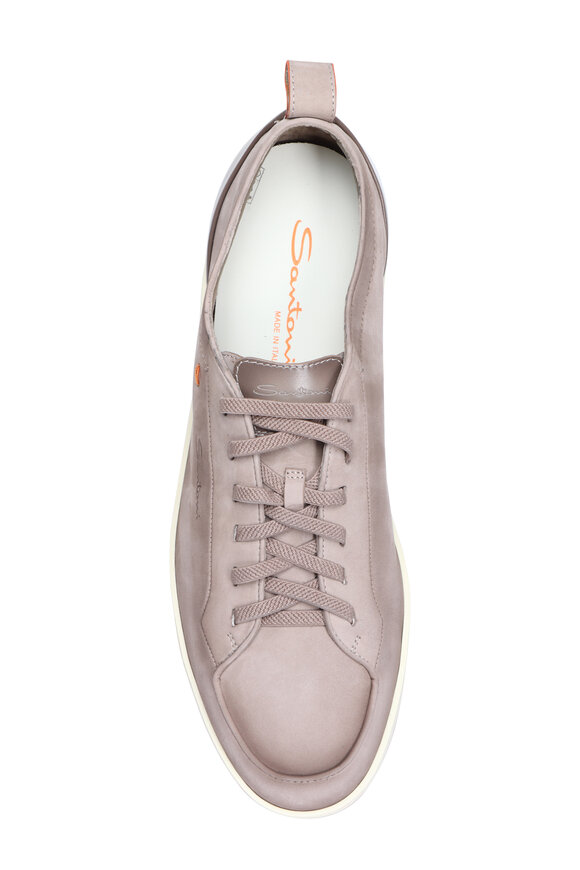 Santoni Montecarlo Sand Suede Lace Up Sneaker - view 4