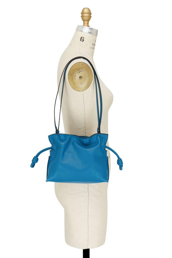 Loewe - Flamenco Lagoon Blue Leather Mini Knot Bag