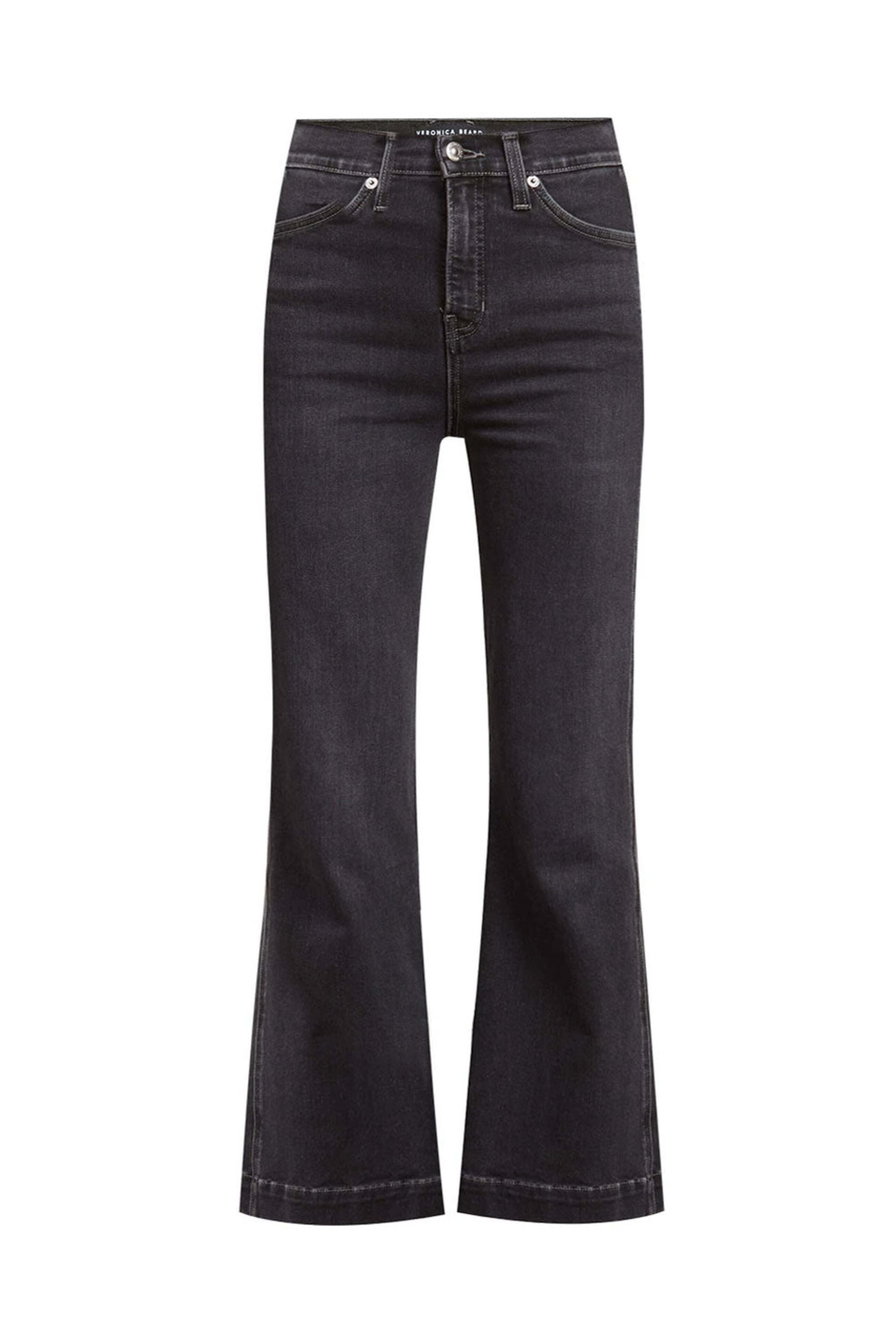 Veronica Beard - Carson High Rise Ankle Flare Jean in Washed Onyx