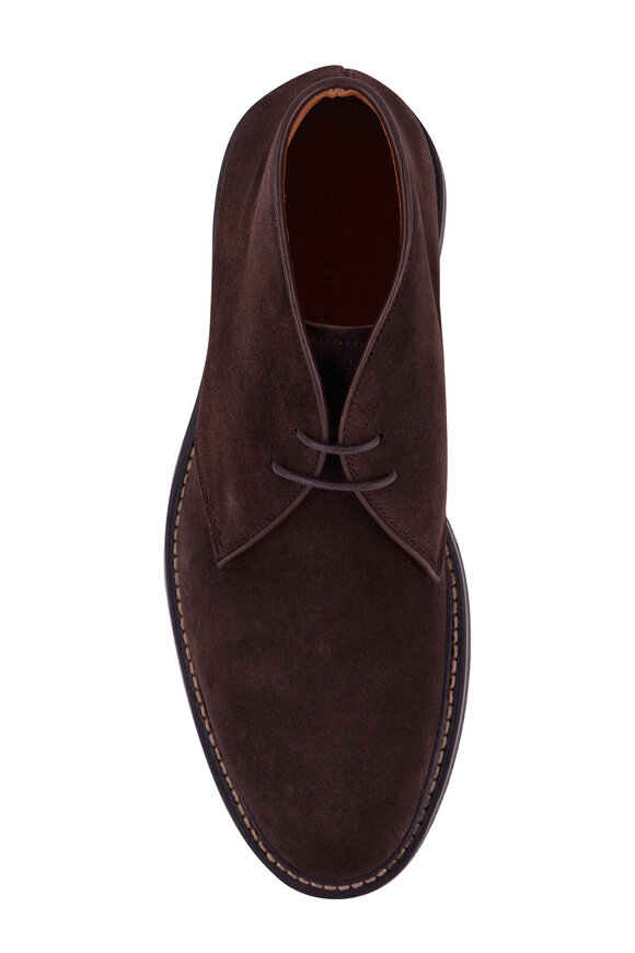 Heschung - Genet Coffee Suede Lace Up Desert Boot