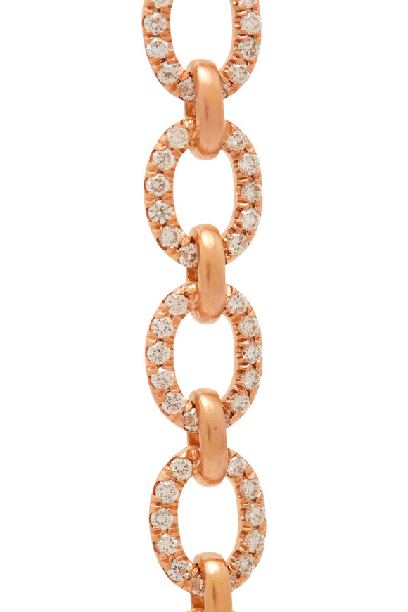 Irene Neuwirth - Rose Gold Medium Oval Link Diamond Bracelet
