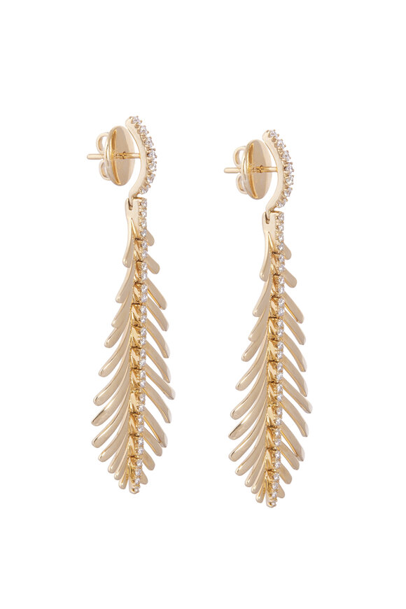 Sidney Garber - Diamond Spine Plume Earrings