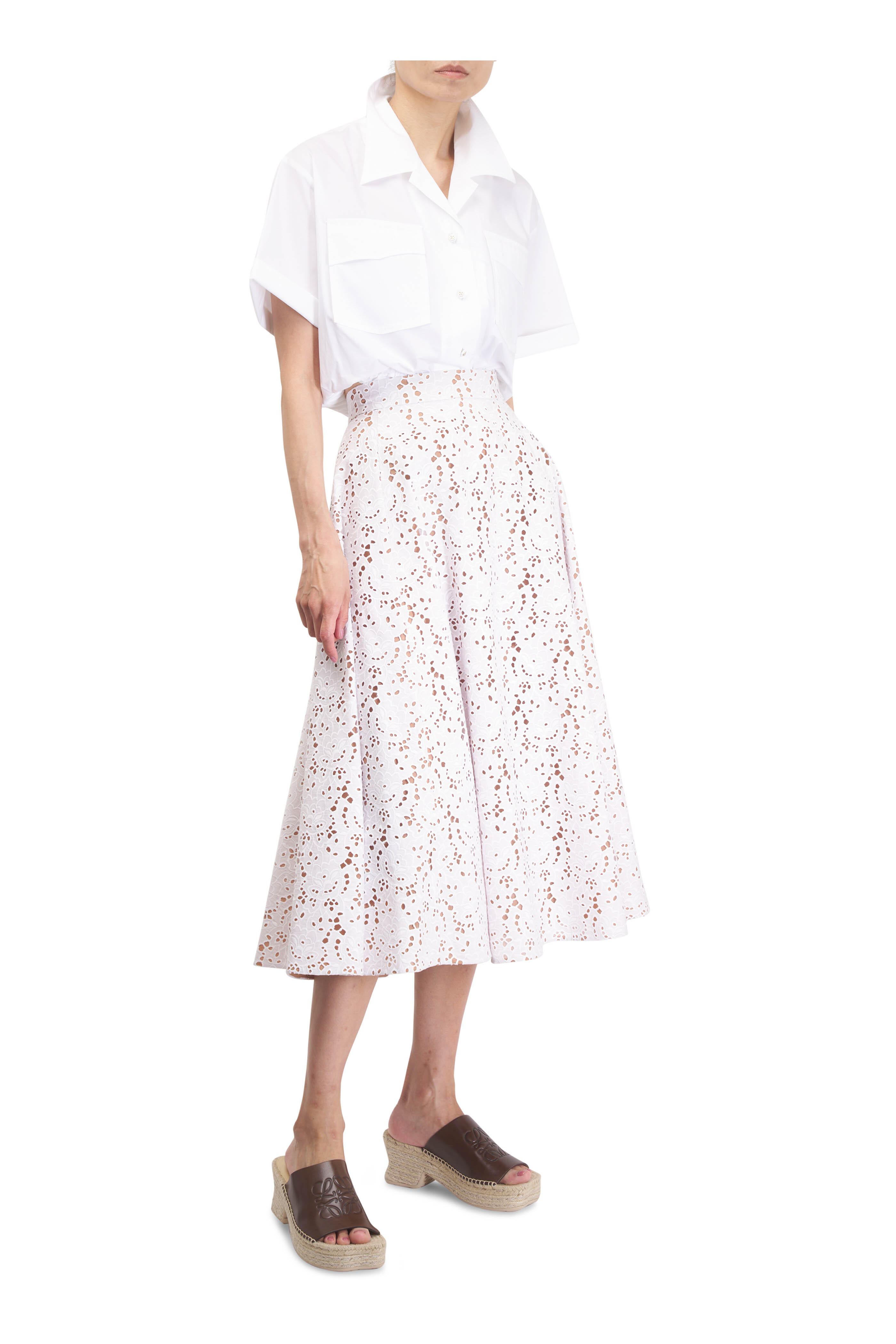 Michael Kors Collection - Broderie Anglaise White Cotton