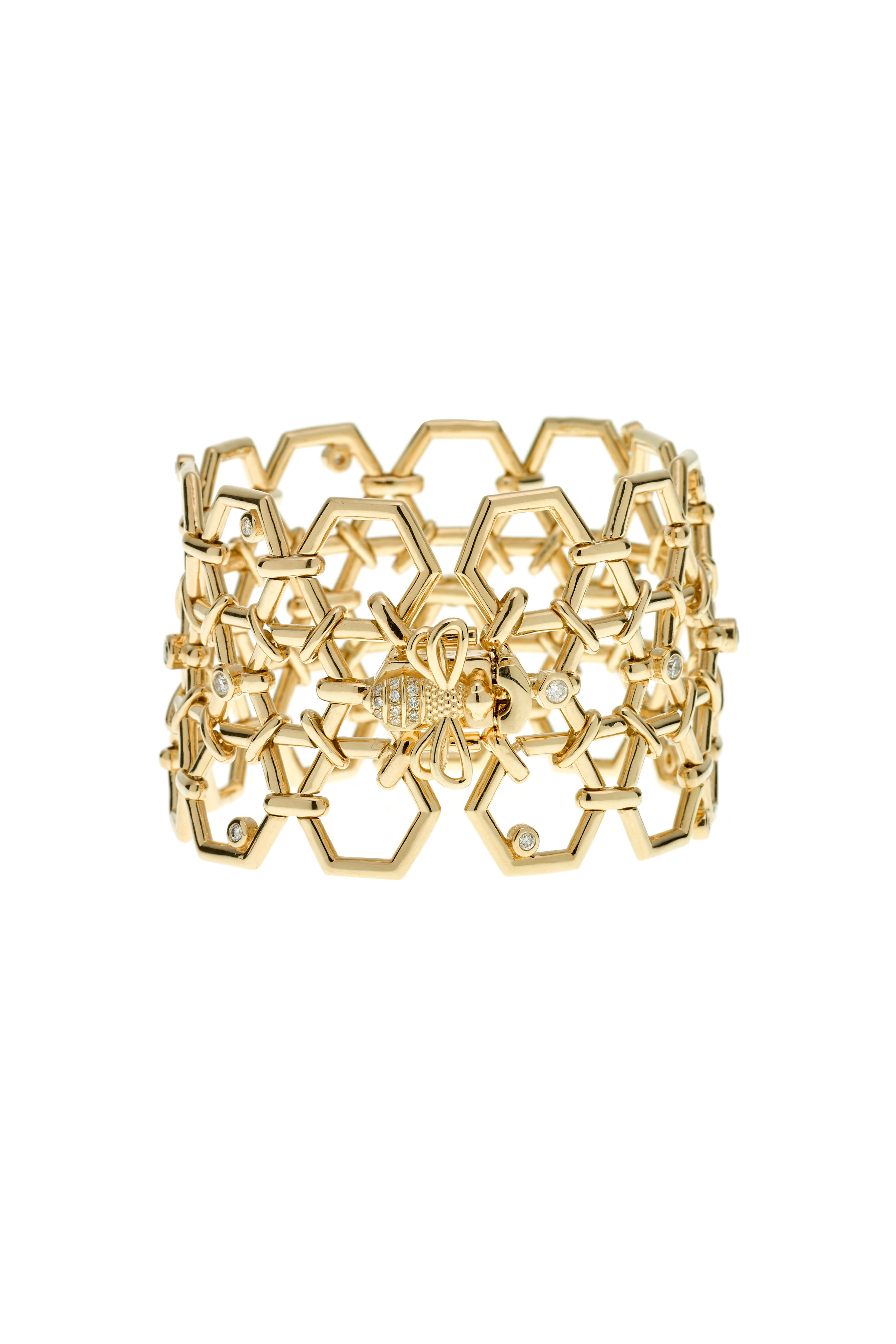 Temple St. Clair - 18K Yellow Gold Beehive Link Bracelet