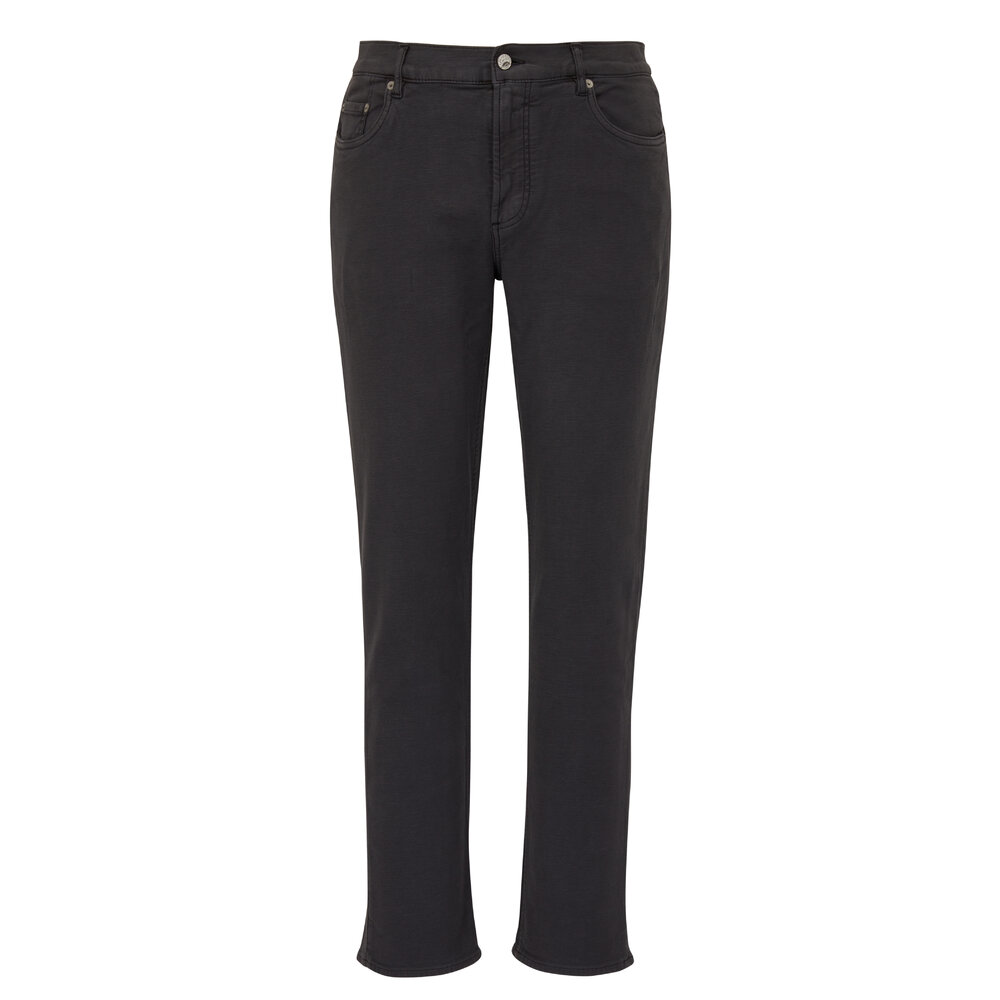 Faherty Brand - Washed Black Stretch Terry Five Pocket Pant