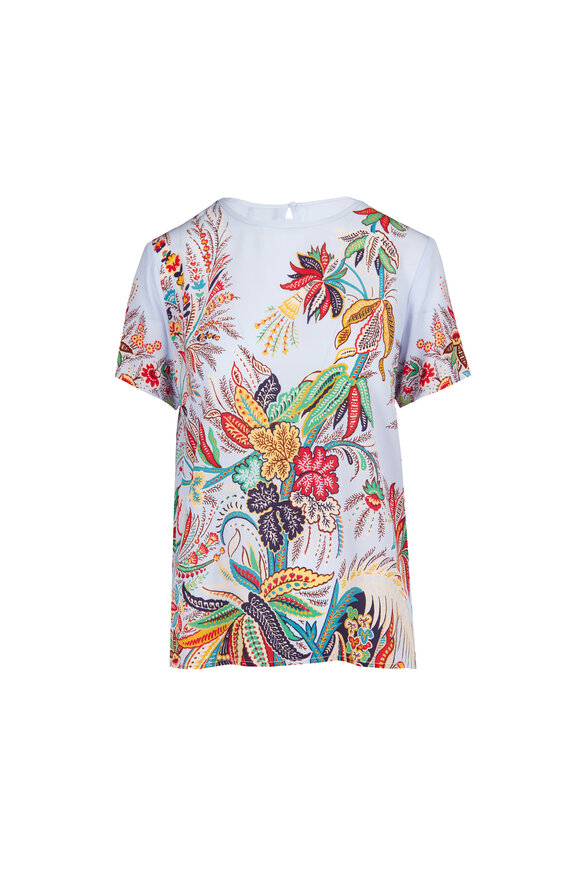 Etro Multicolor Silk Paisley Top - view 1