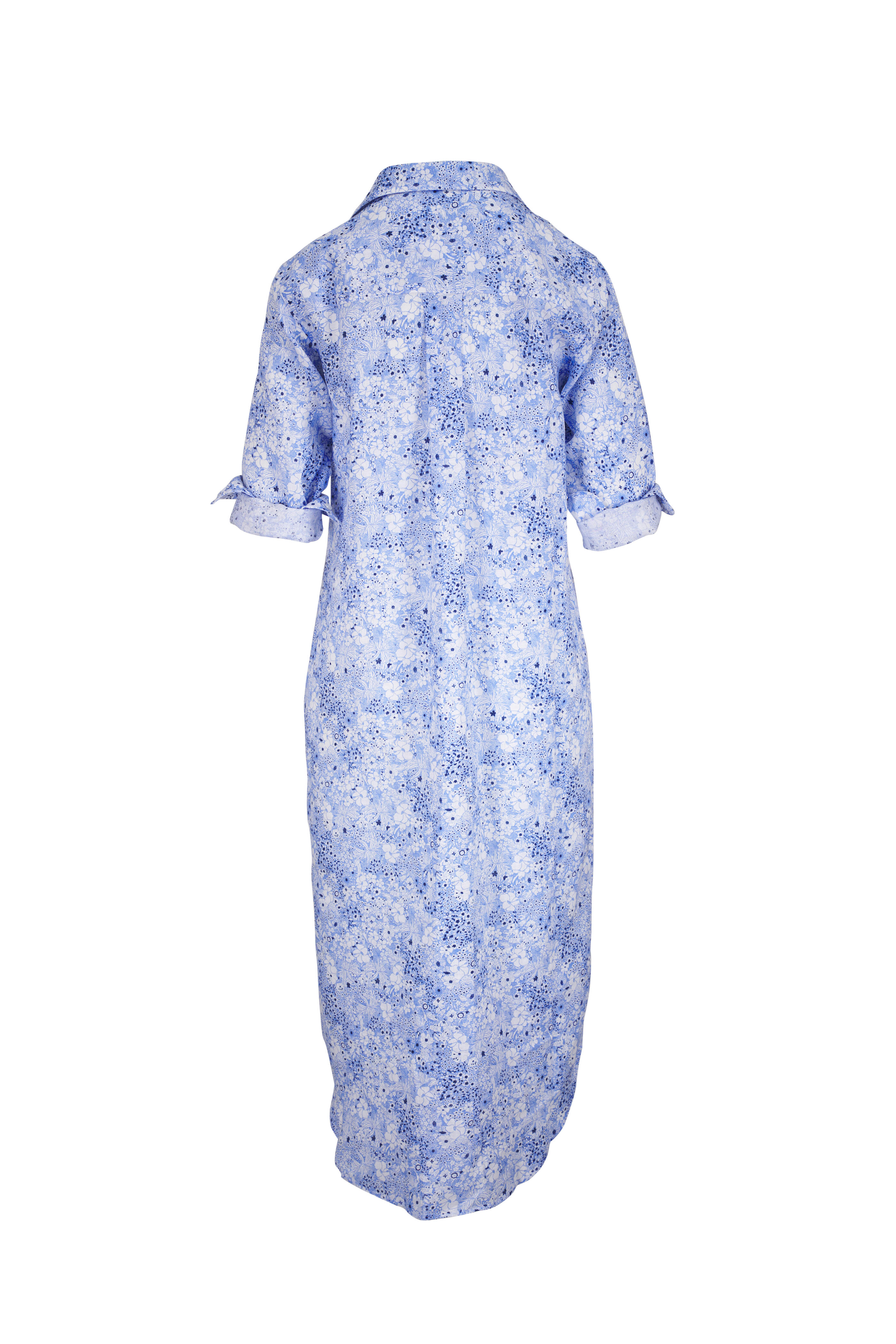 Frank & Eileen - Rory Blue Floral Maxi Shirtdress