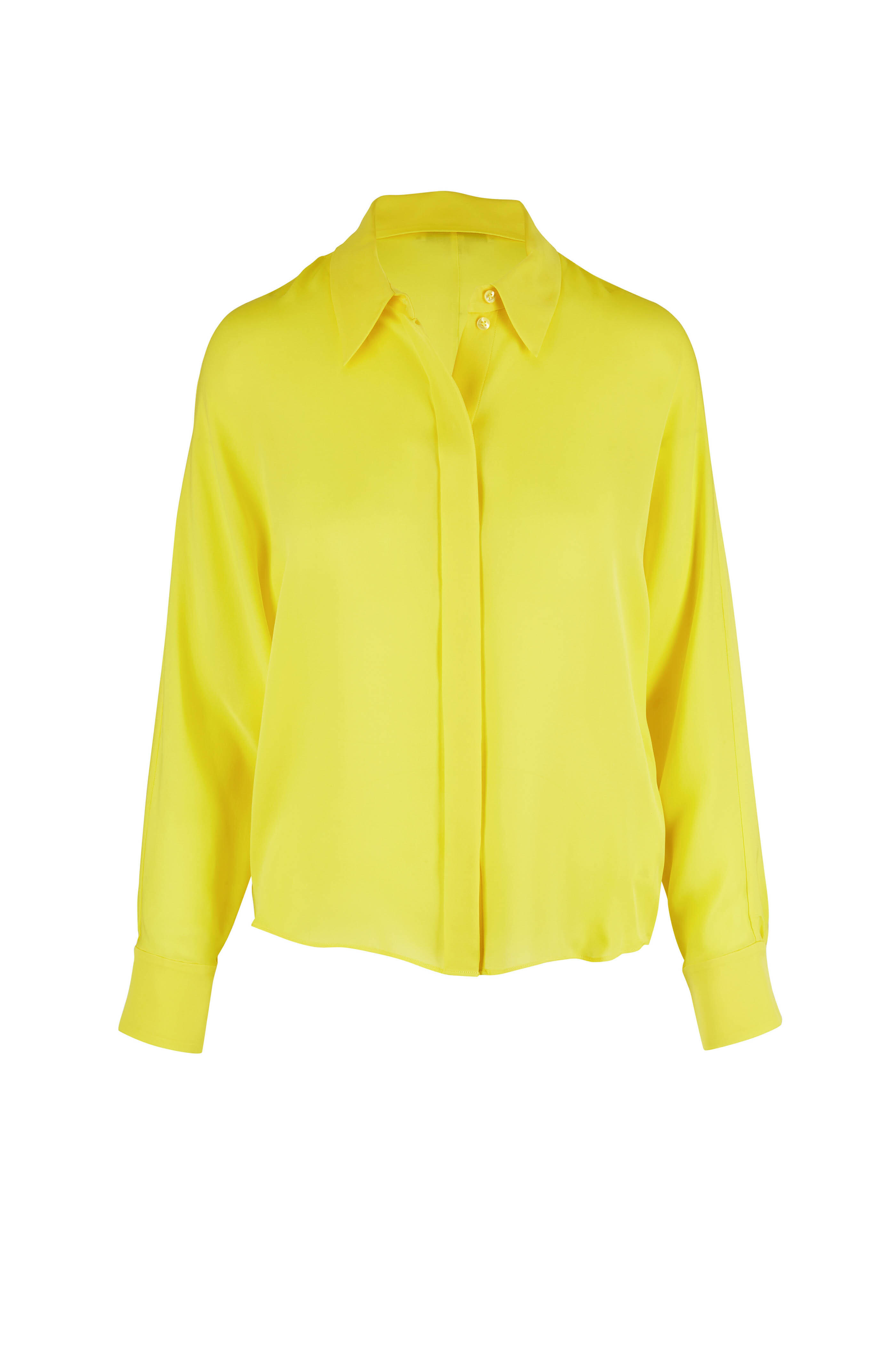 Dorothee Schumacher - Sophisticated Statement Yellow Silk Blouse