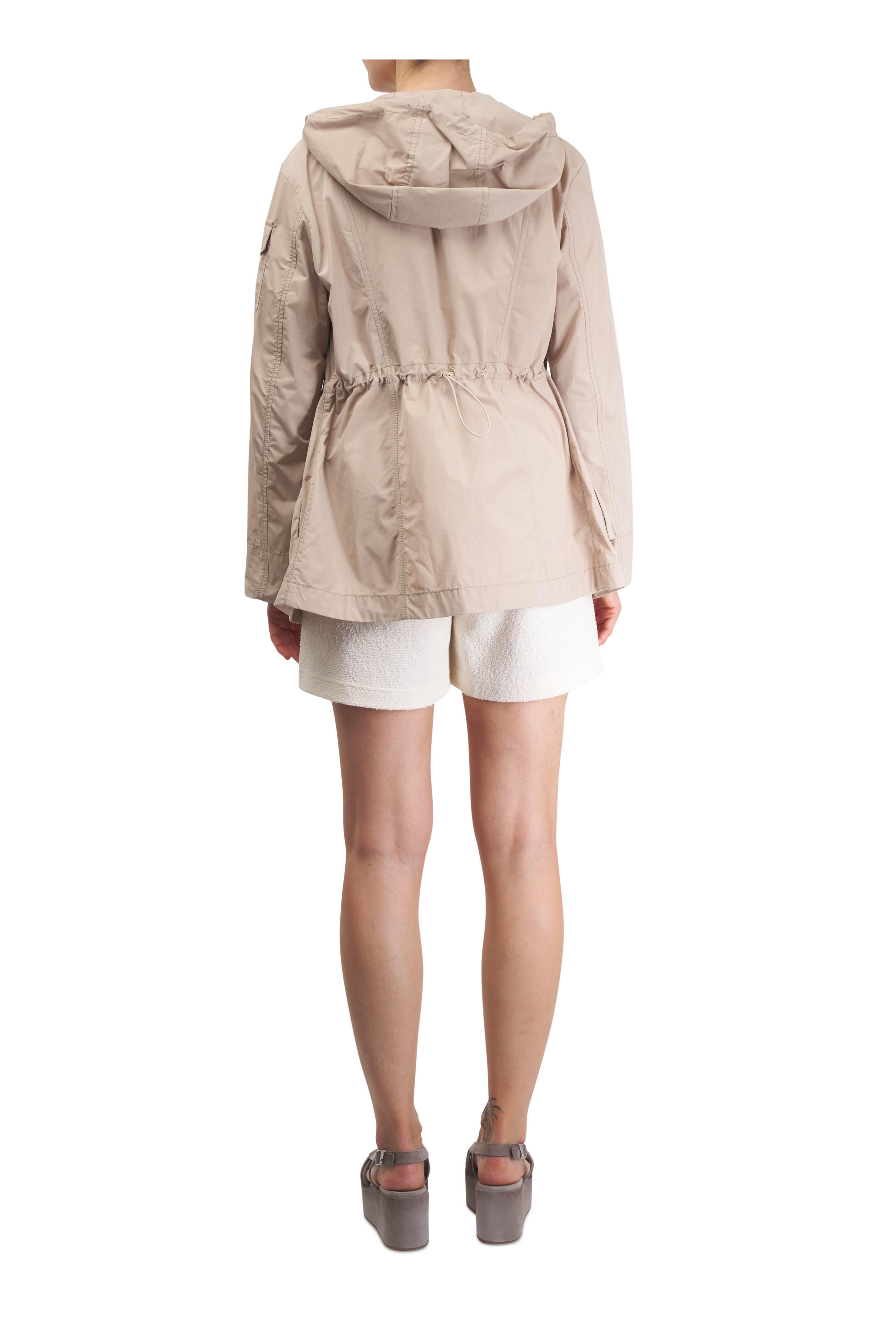 Moncler - Logo Patch White Drawstring Shorts