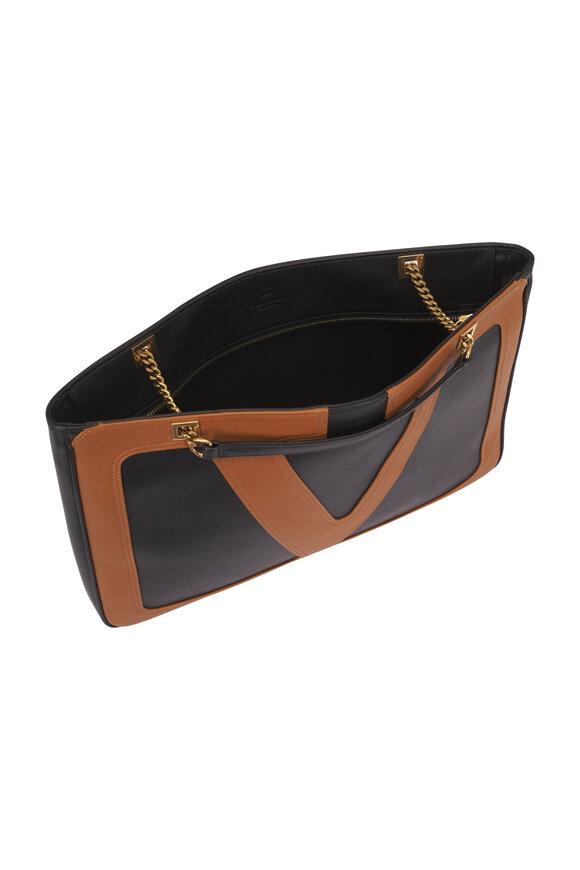 Valentino Garavani Medium Viva Superstar Black & Spice Tote - view 6
