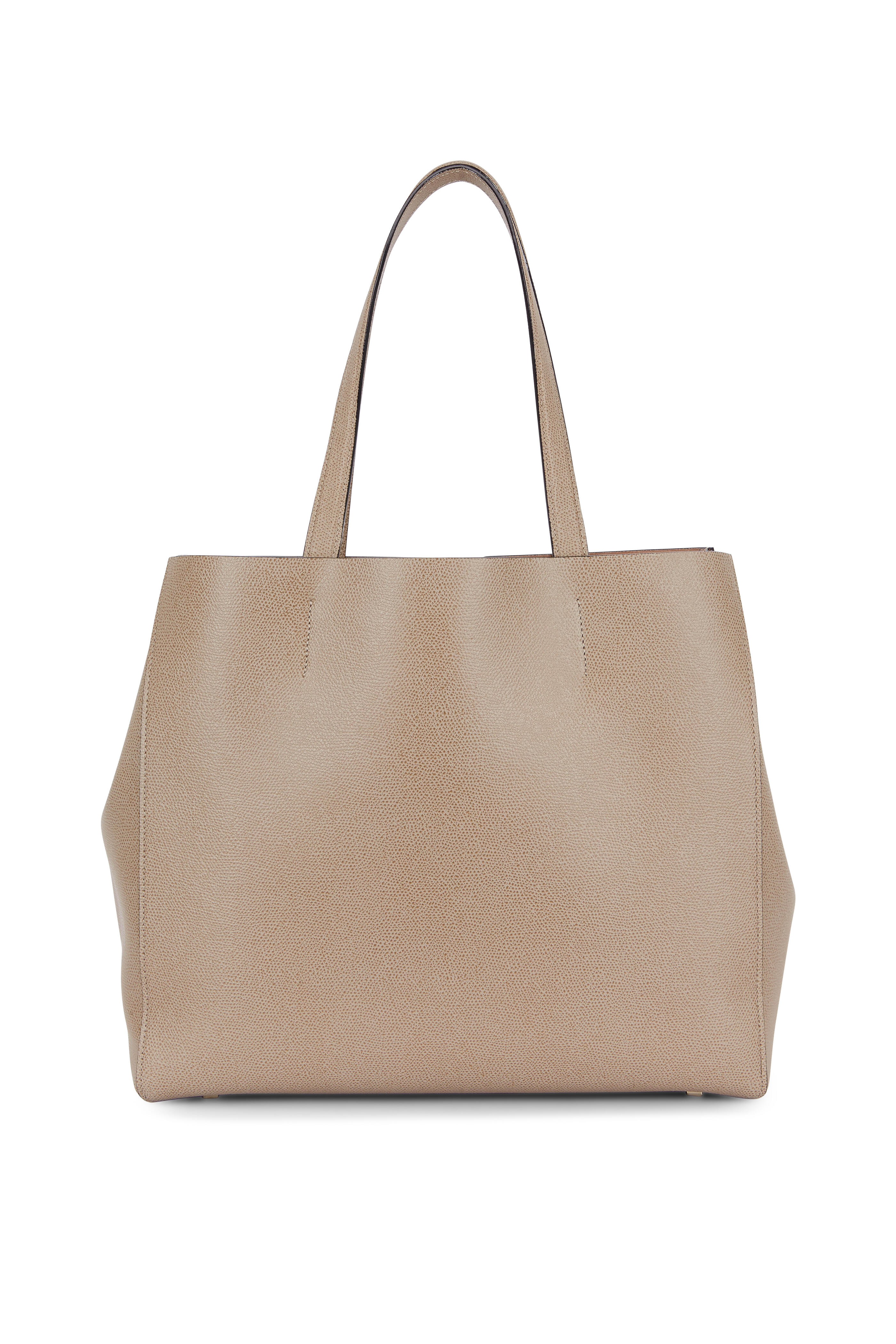 Valextra - Oyster Saffiano Leather "V" Large Tote - view 1
