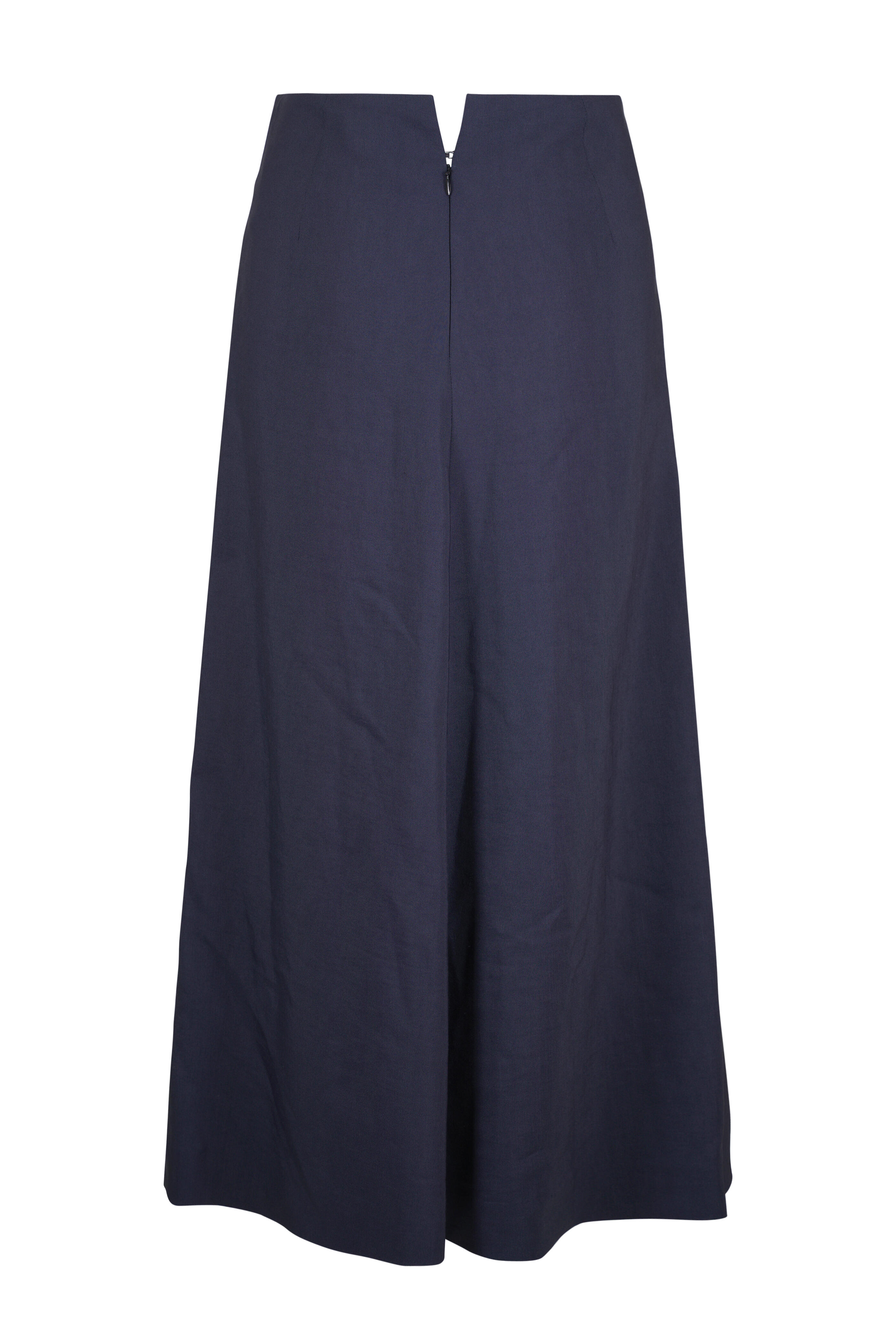 Khaite - Tal Dark Navy Double Layered Skirt - view 2