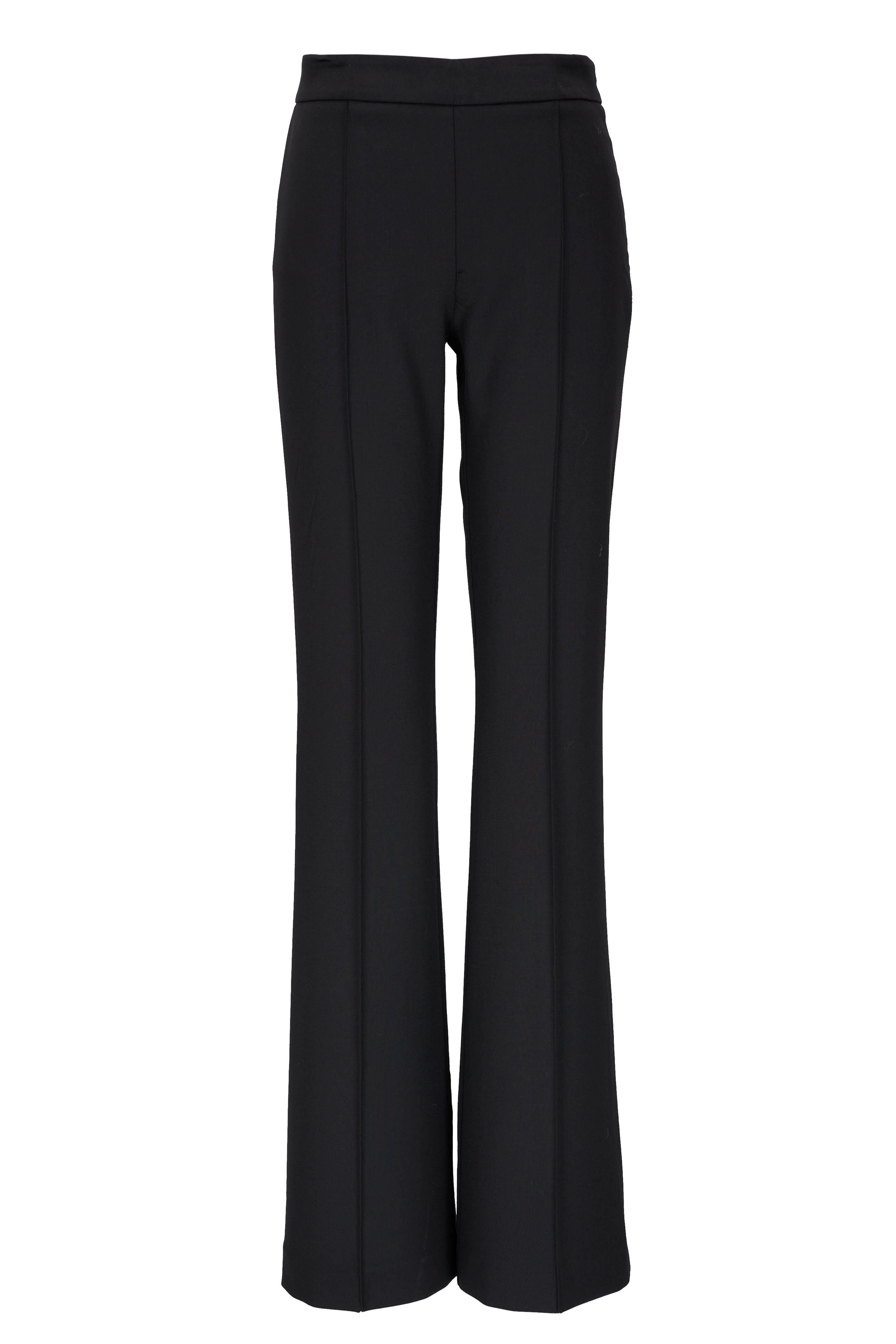 D.Exterior - Black Stretch Wool Flare Pant | Mitchell Stores