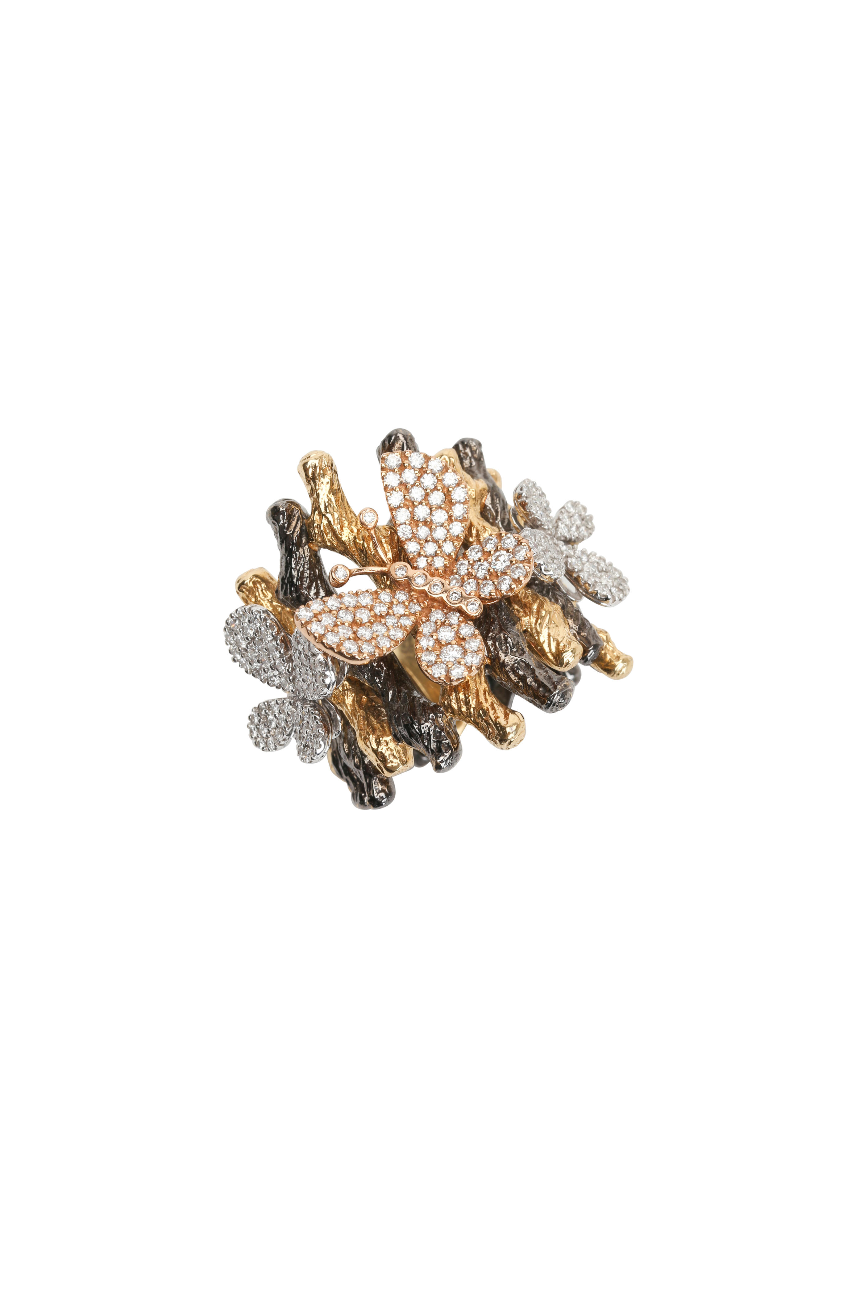 Loren Jewels - 18K Gold Diamond Butterfly Ring | Mitchell Stores