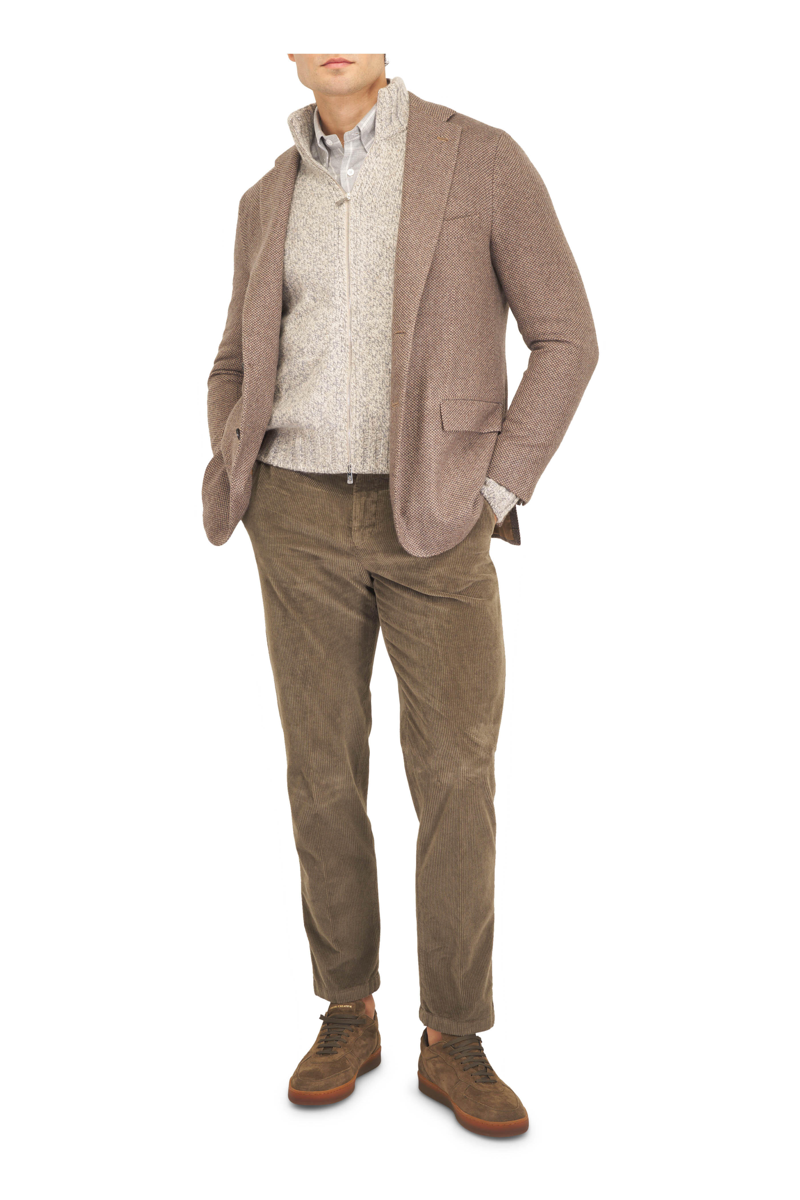Kiton - Walnut Cashmere Birdseye Sportcoat - view 2