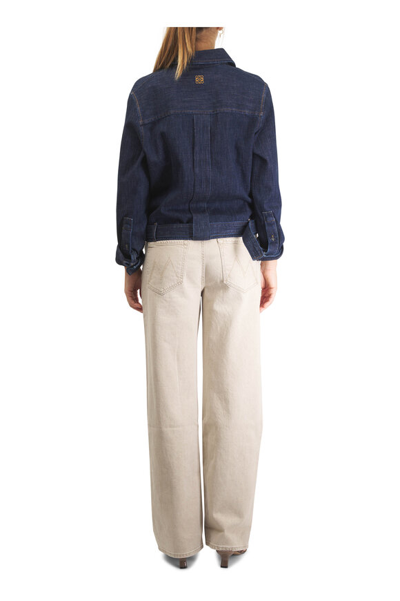 Loewe Indigo Blue Denim Draped Shirt - view 4