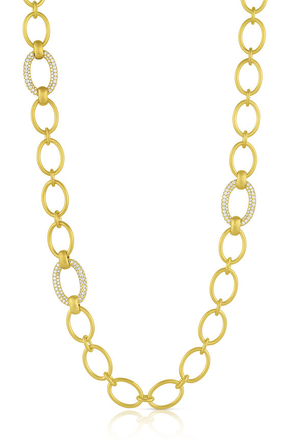 Leigh Maxwell 18k Yellow Gold Large Diamond Pave Chain - view 1