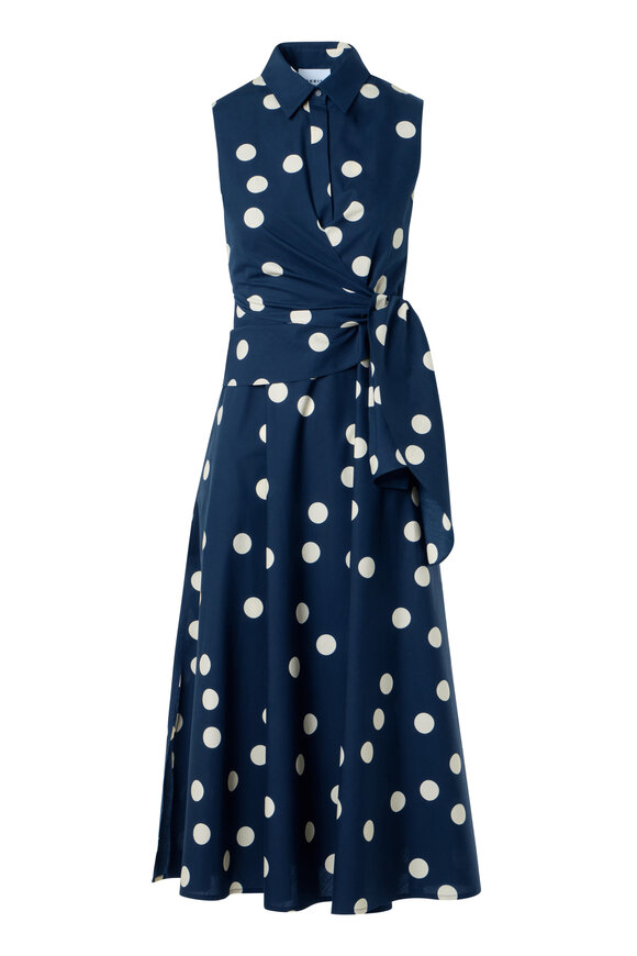 white christmas dresses Navy and Cream Mitchell Dress main image 0