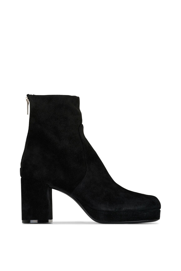 AGL - Betty Black Suede Platform Ankle Boot, 80mm