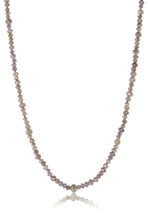 Leigh Maxwell 18k Yellow Gold Medium Gray Diamond Necklace - view 1
