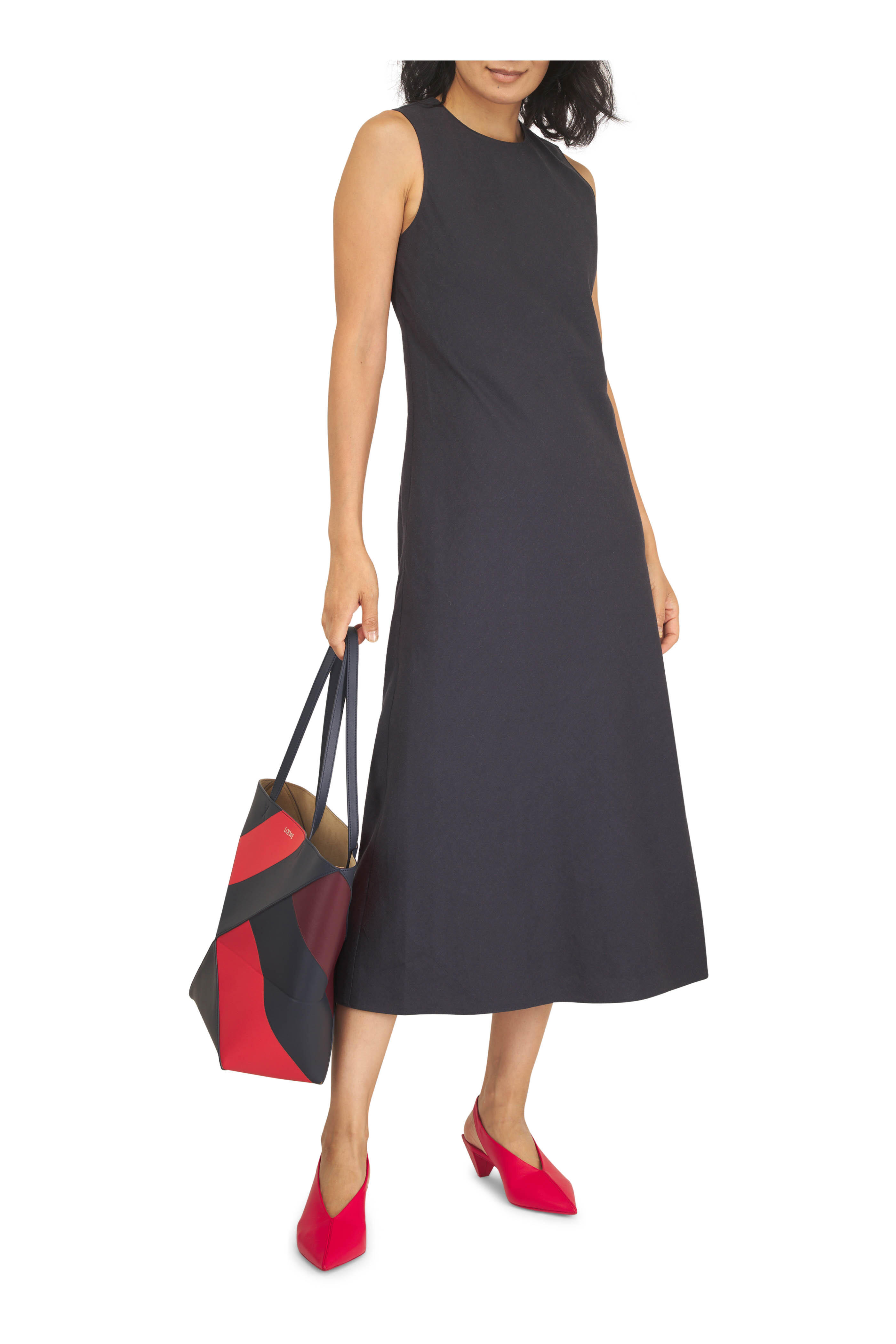 Loewe - Origami Cubic Red Leather Slingback, 45mm - view 2