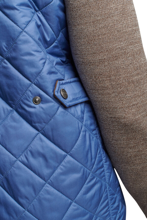 Peter Millar - Blue Essex Quilted Travel Vest 