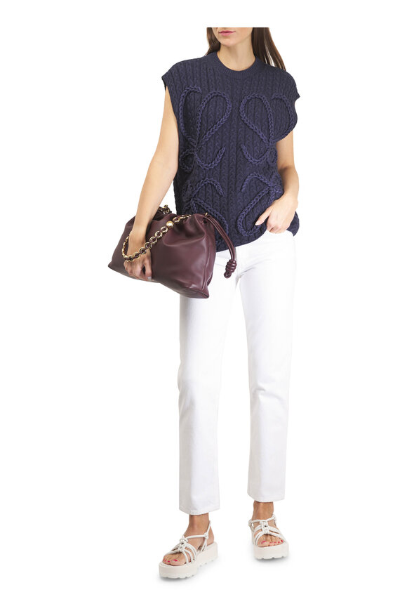 Loewe Navy Blue Wool Knit Logo Vest - view 2