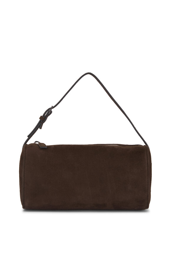 The Row 90's Mocha Suede Shoulder Bag