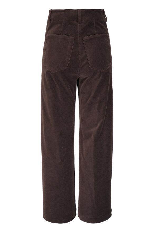 Akris Punto Caia Espresso High-Stretch Straight-Leg Crop Pant - view 2