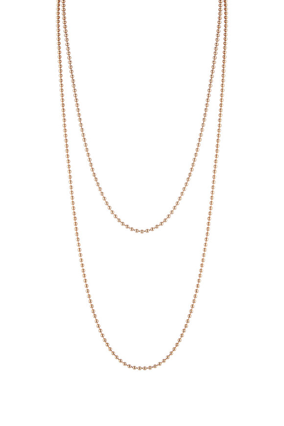 Walters Faith - Dora 18K Rose Gold Ball 24" Chain Necklace 